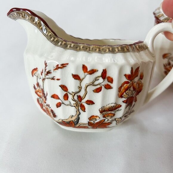 Copeland Spode India Tree Vintage Sugar Bowl and Creamer - Picture 7 of 12